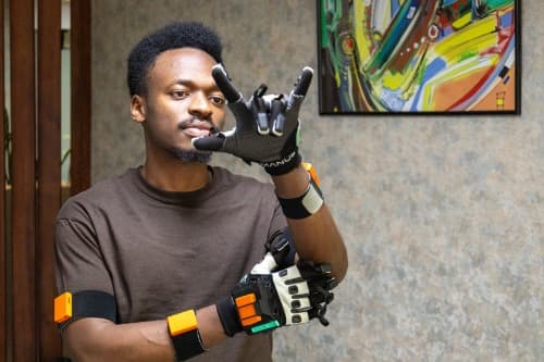 elly with one of his innovations