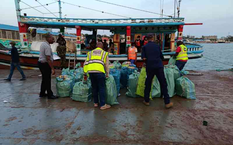 police nabbing drugs in port