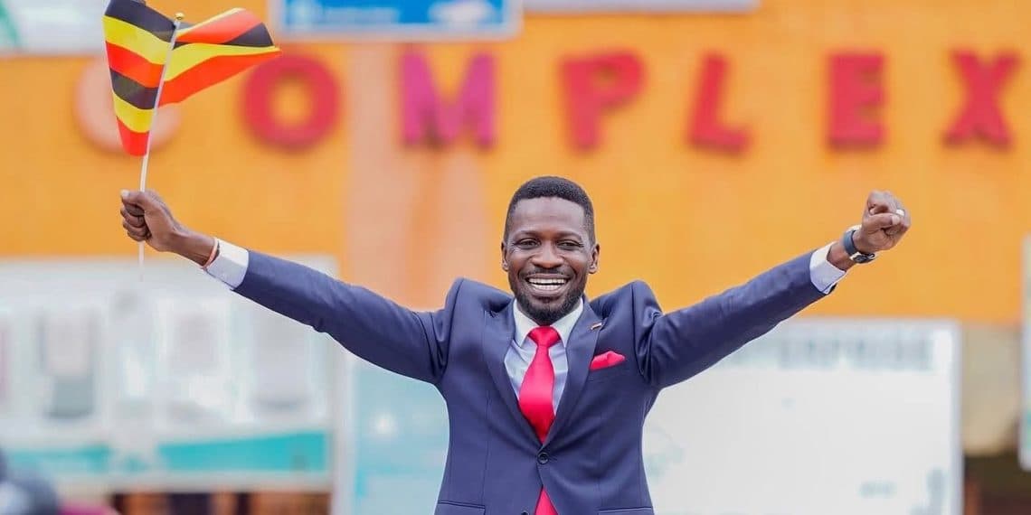 Photo of Bobi Wine in a recent campaign rally