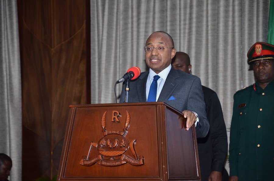 president mwinyi adressing the nation